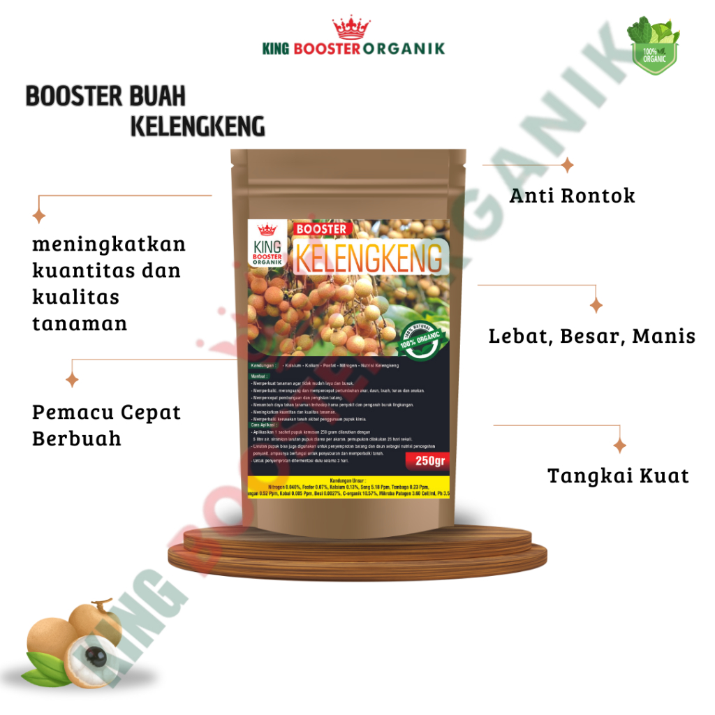Pupuk booster kelengkeng perangsang dan pelebat tanaman buah KING BOOSTER ORGANIK