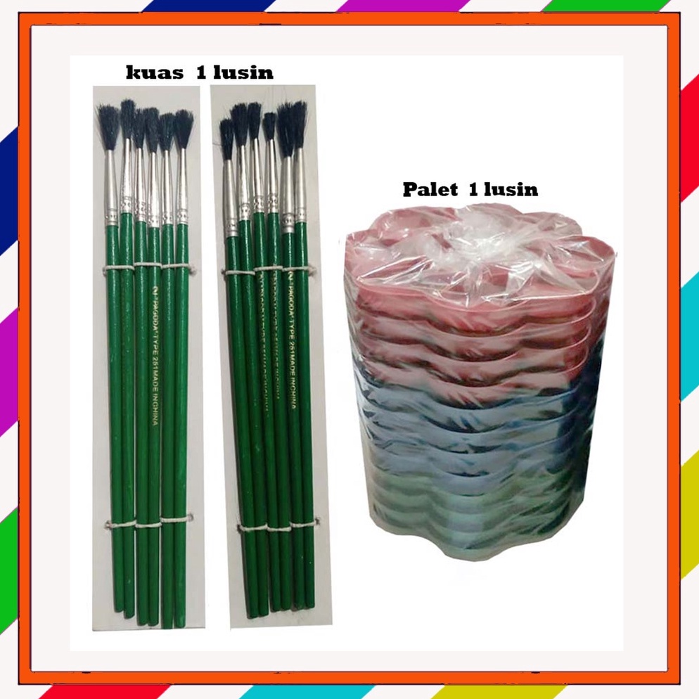 

KODE Q57C paket kuas dan palet 2 lusin campur