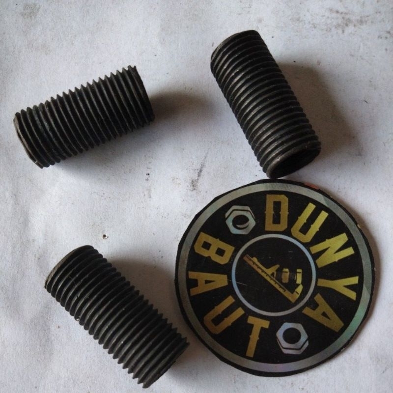 sok drat baut 14, m10xm12 besi, shok drat baut 14x17