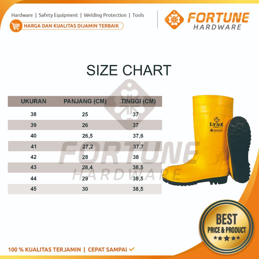 NEW PRODUCT SEPATU BOOT SAFETY RUBBER LYNX SAFETY WITH STEEL TOE UJUNG BESI
