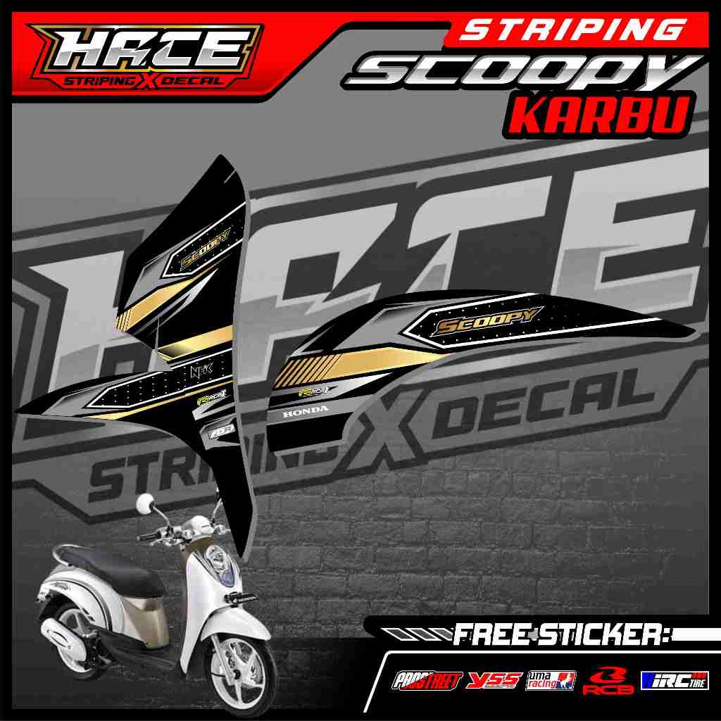 505 STRIPING STICKER SCOOPY KARBU - STRIPING STICKER SCOOPY KARBU PREMIUM GRAFIK