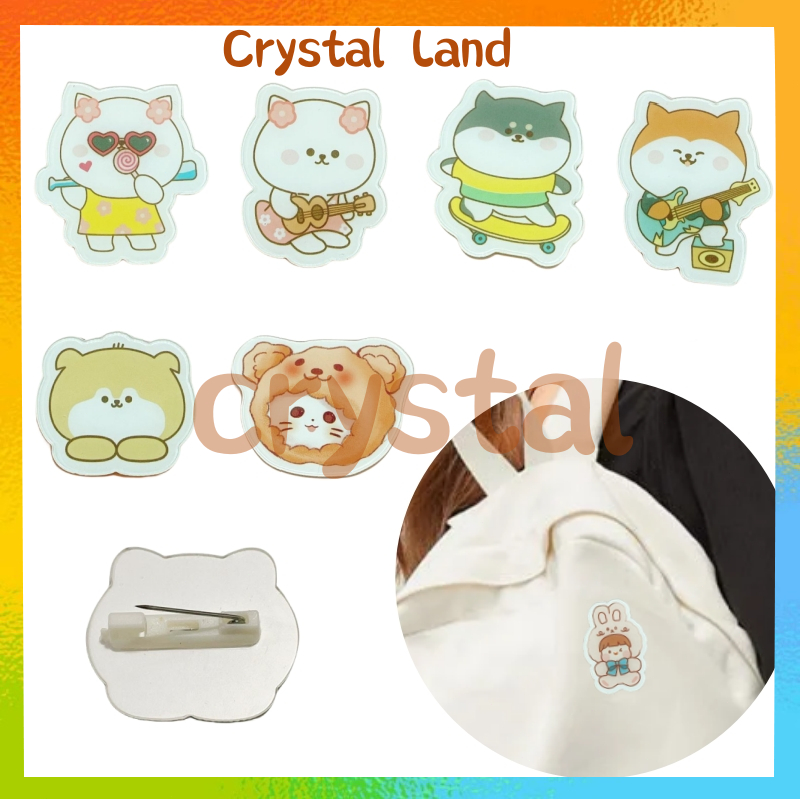 Pin Akrilik Tas Aksesoris 1 Buah Bros / Pin Aksesoris Tas Lucu / Kreatif Lucu Pakaian Liontin Lencan