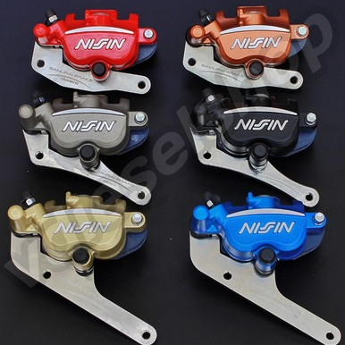 NISSIN SAMURAI ORI KALIPER 2 PISTON BEAT GOLD + BRAKET