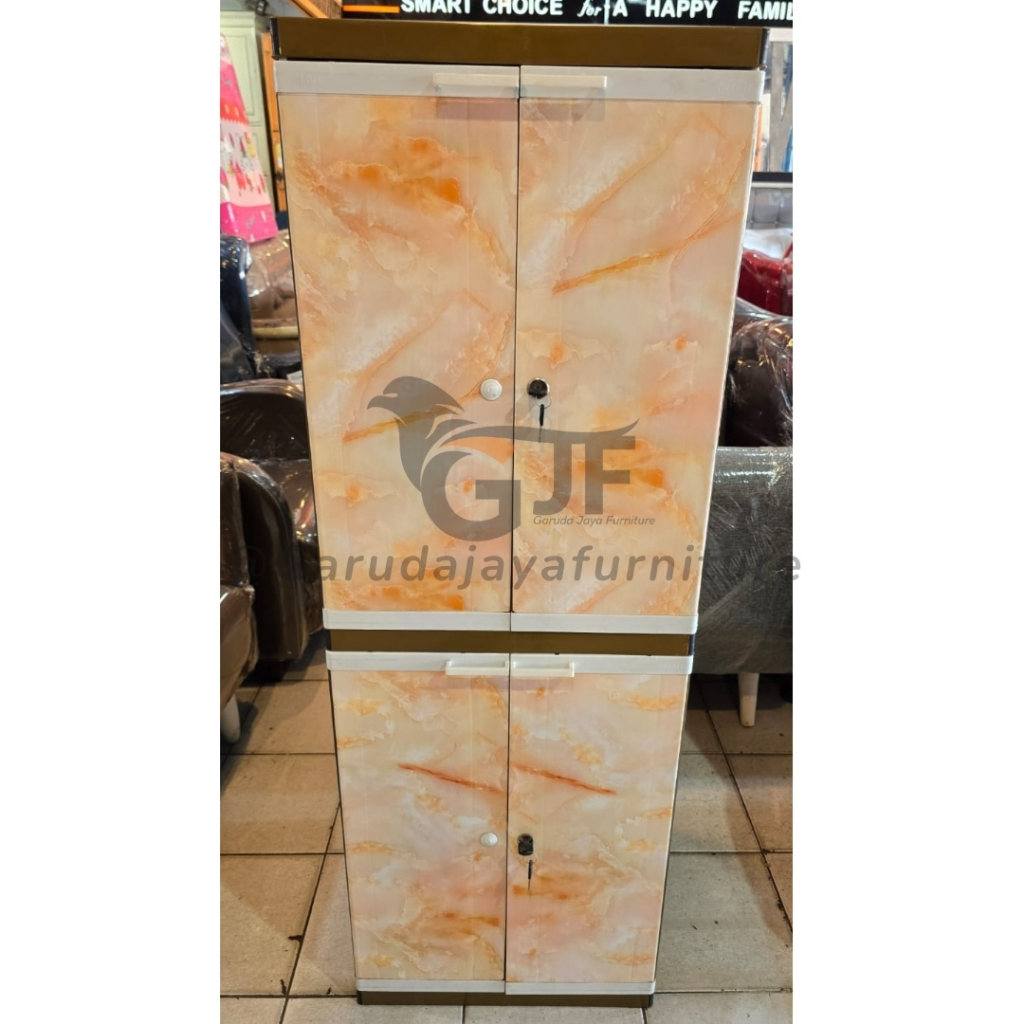 LEMARI PLASTIK 2 PINTU/4PINTU/LEMARI PLASTIK COCOK UNTUK ANAK KOS/LEMARI PLASTIK FULL AMBALAN/LEMARI