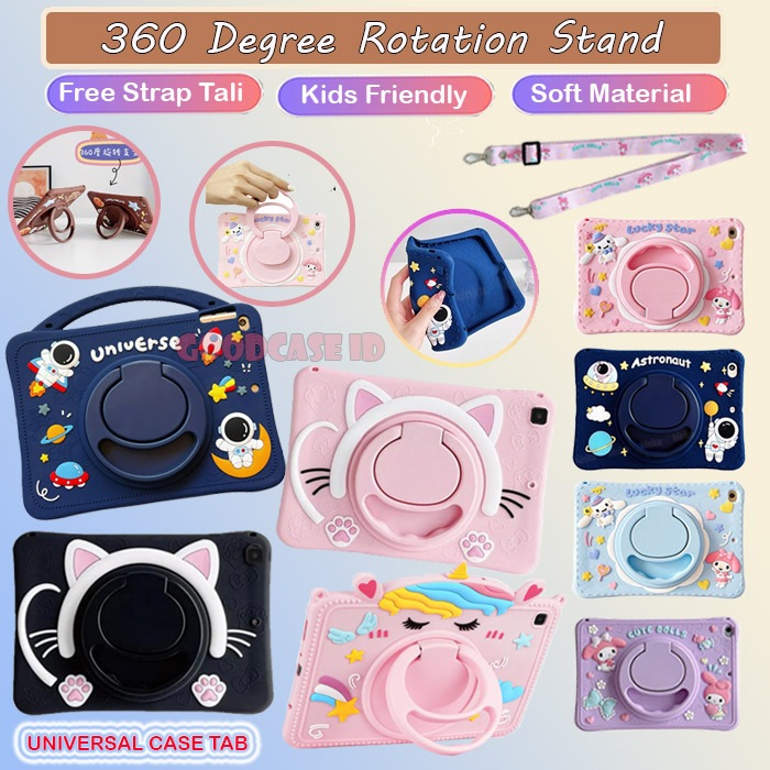 ( UNIVERSAL CASE TAB 10.1 ) Olike Edu Tab E3 10 Rotary Case Silikon Ring Stand Shockproof Silikon Ca