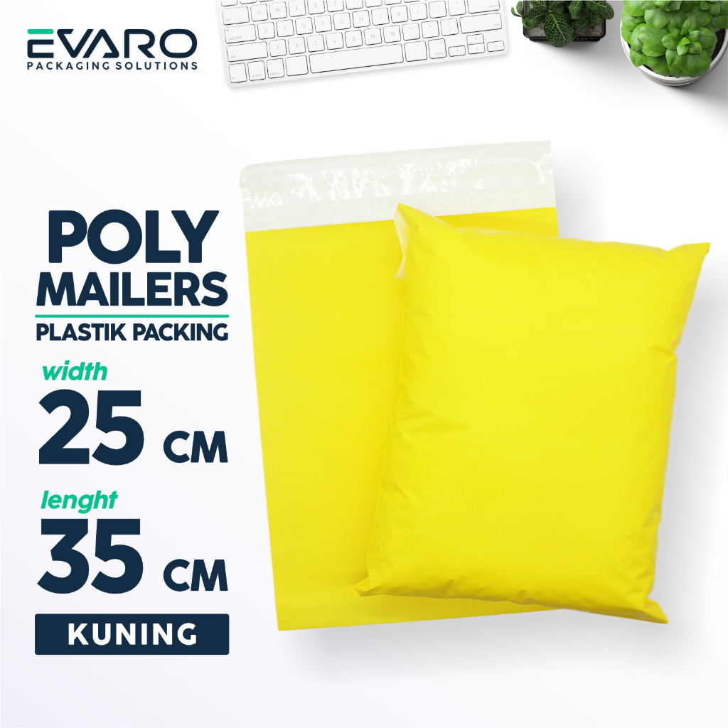 

EVARO - Plastik Polymailer 25x35cm Kuning Plastik Packing Polimer Tebal Berkualitas