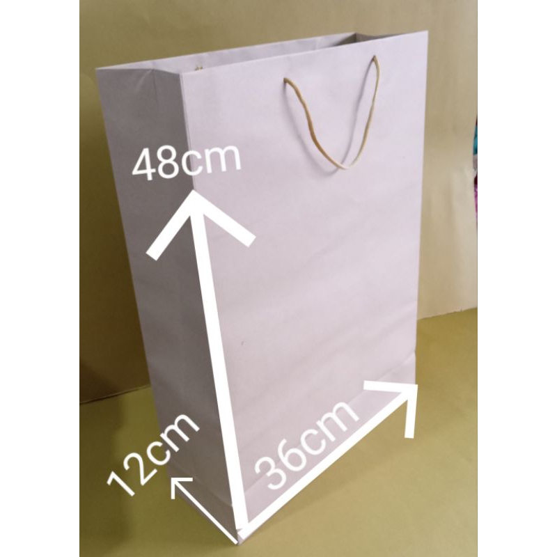 

paperbag polos samson jumbo ukuran xxl (36×12×48)cm isi 12 pcs/pack