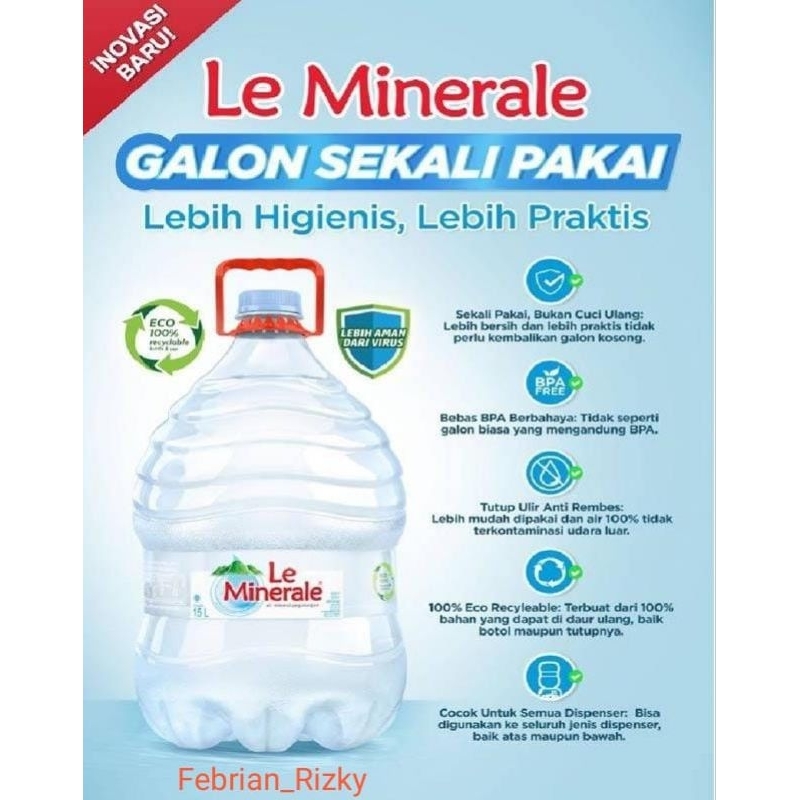 

Le Minerale Galon 15 liter
