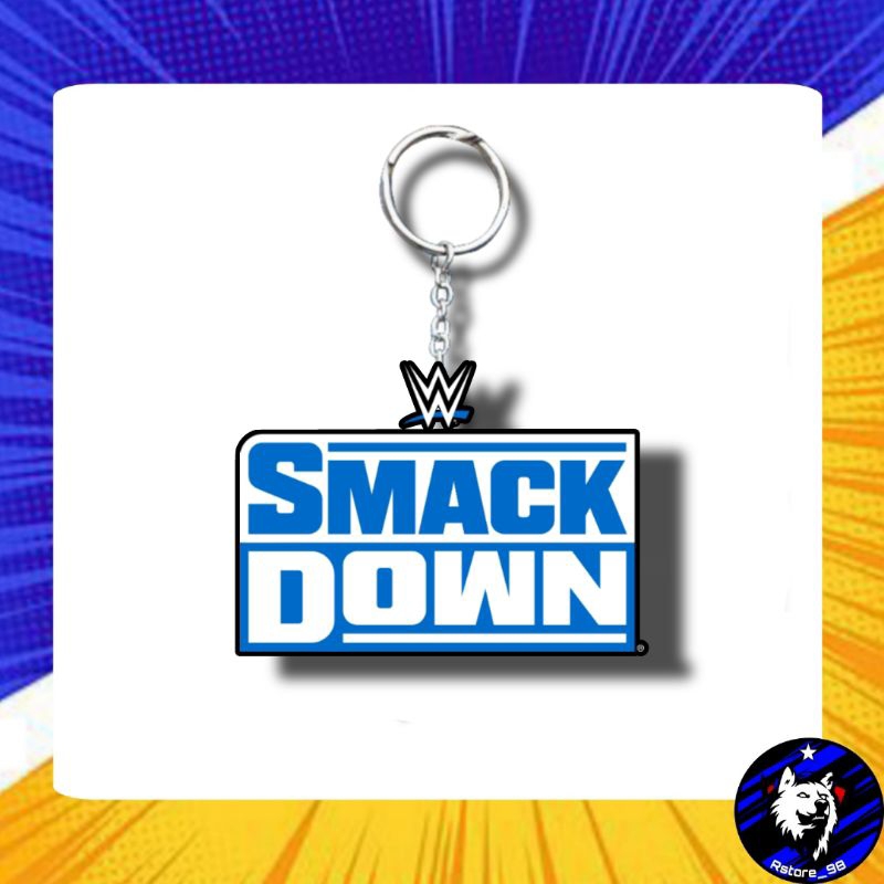 (BEST QUALITY) KEYCHAIN GANTUNGAN KUNCI WWE SMACKDOWN VS RAW