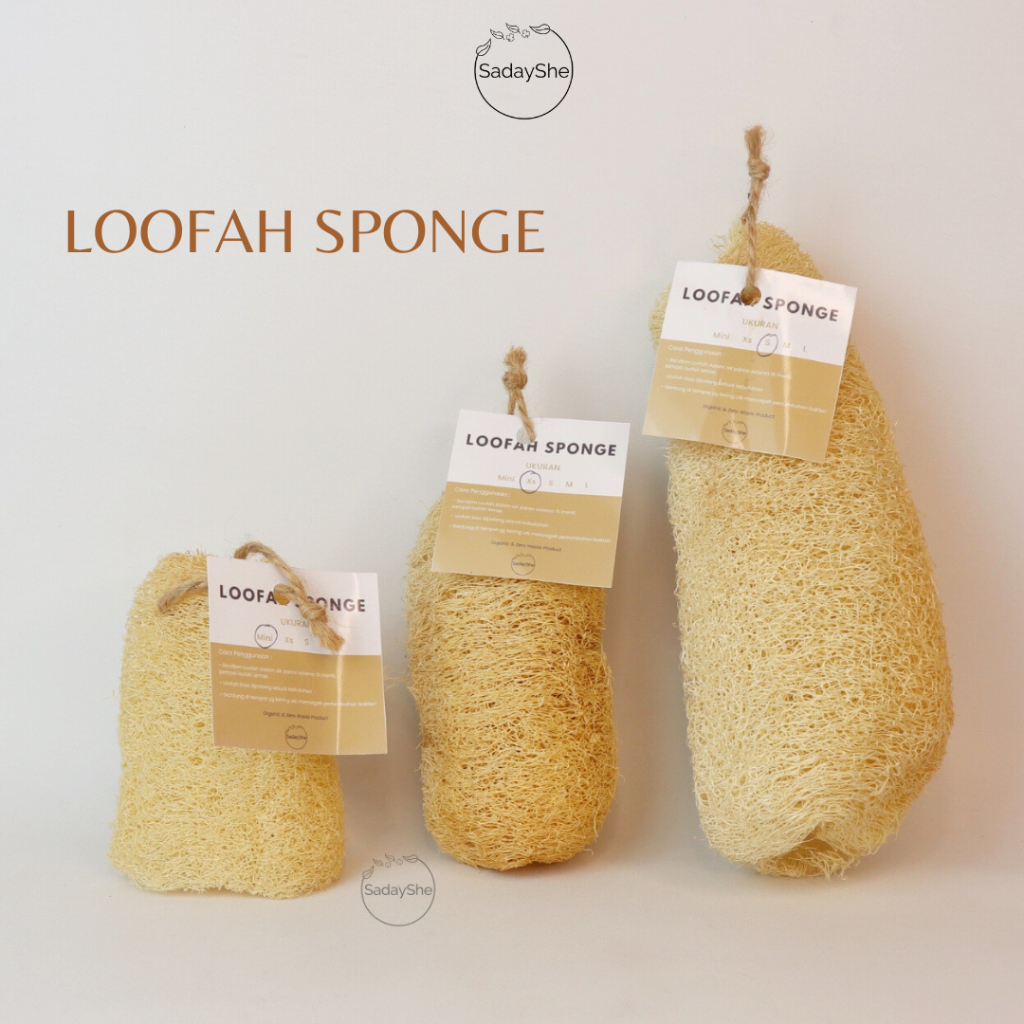 PREMIUM LOOFAH SPONGE BY SADAYSHE GAMBAS KERING SHOWER PUFF SABUT SPONS MANDI SPONGE CUCI PIRING SCR