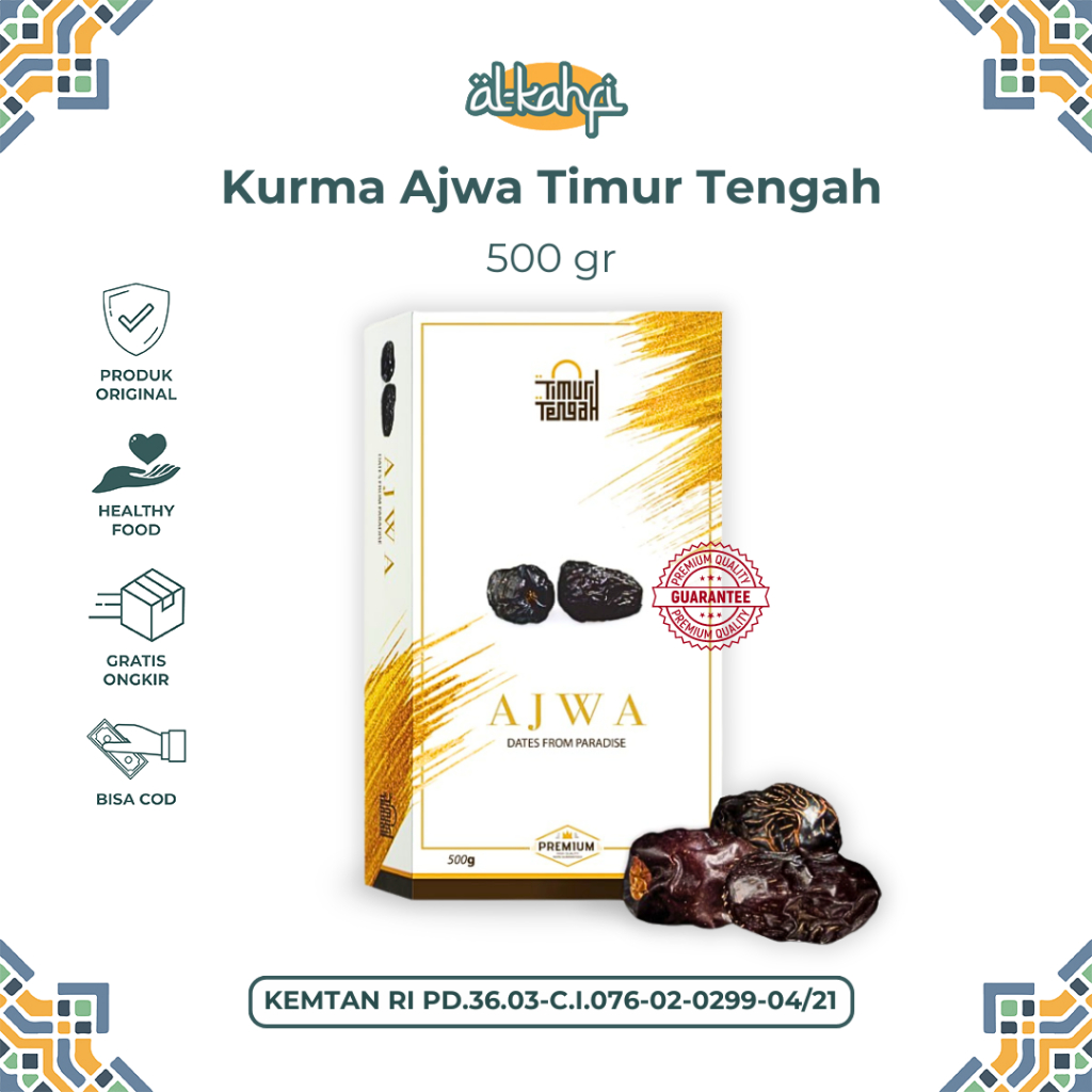 

Kurma Ajwa Timur Tengah Premium High Quality Dates Natural