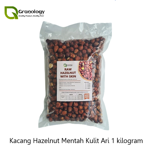 

(RAW) Kacang Hazelnut Kulit Ari Mentah / Raw Hazelnut With Skin - 1 kilogram