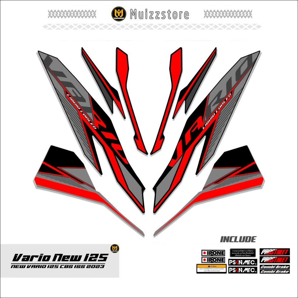 STRIPING VARIO NEW 125 / MOTIF 37 / STICKER VARIO NEW 125 CBS ISS / 2018 - 2021 / MUIZZSTORE