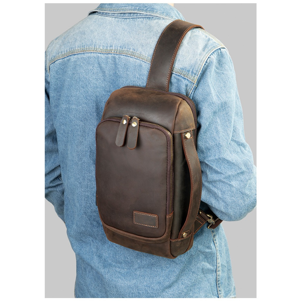Tas Kulit Vintage - Waist Bag Kulit Vintage - Tas Selempang Kulit Vintage