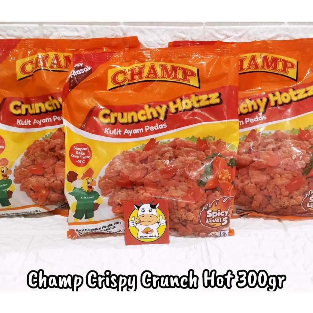 

CHAMP CRISPY CRUNCH HOT 300GR-FROZEN FOOD-BRONTZ JOGJA