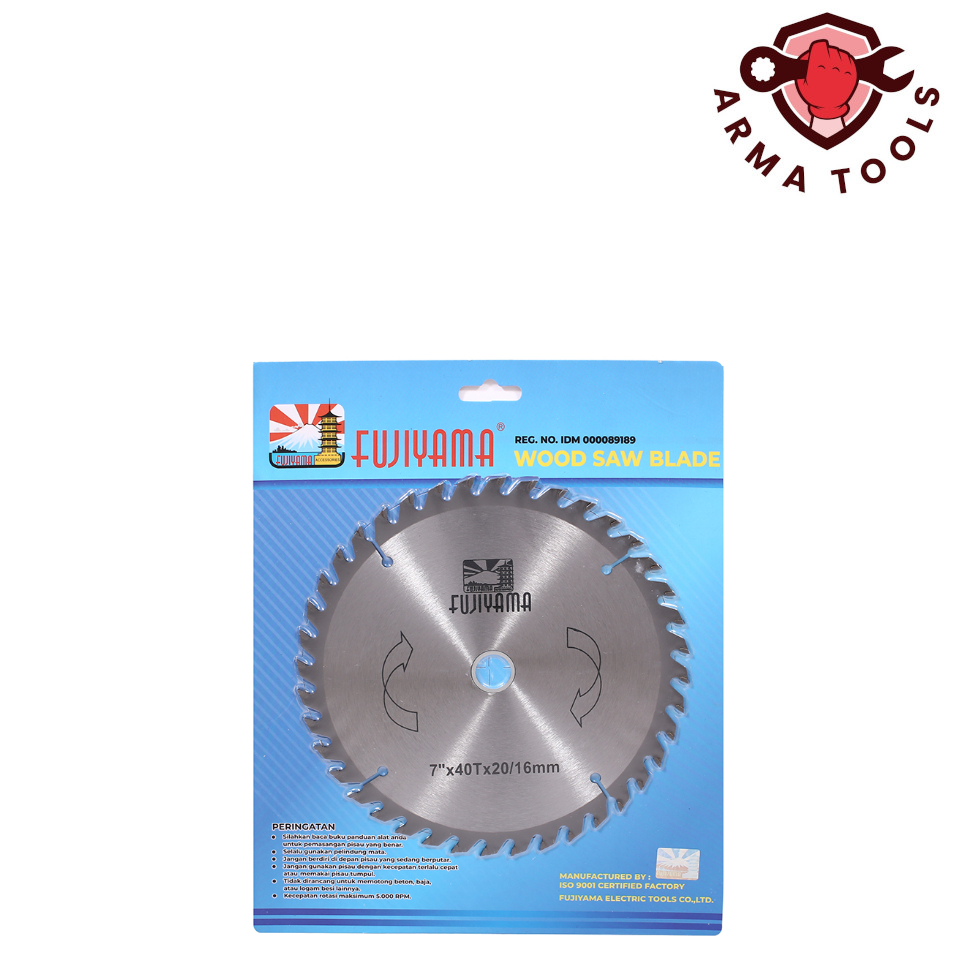 Fujiyama Mata Circular 7 inch x 40 T / Circular Saw Blade/ Mata Potong Kayu