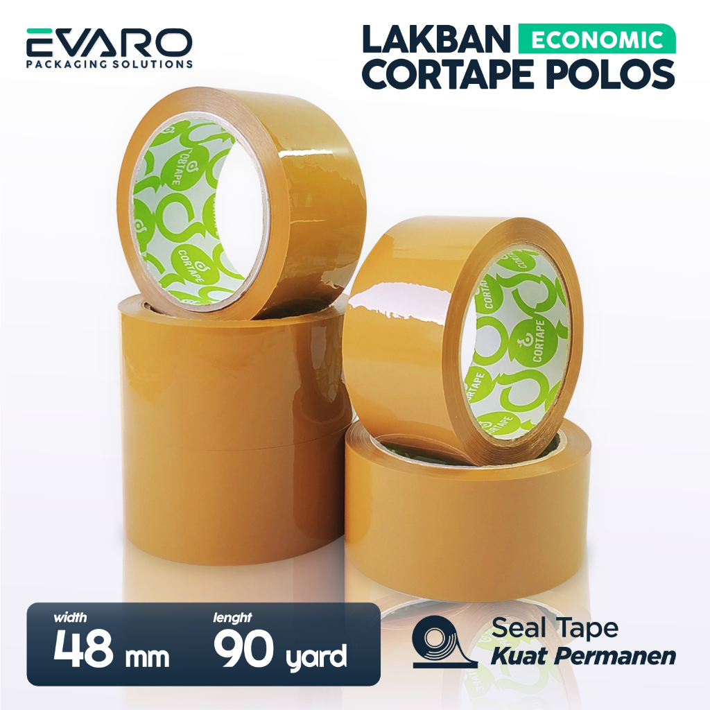

EVARO - Lakban Coklat Brown Tape Isolasi 48mm X 90yard Solasi Coklat Besar