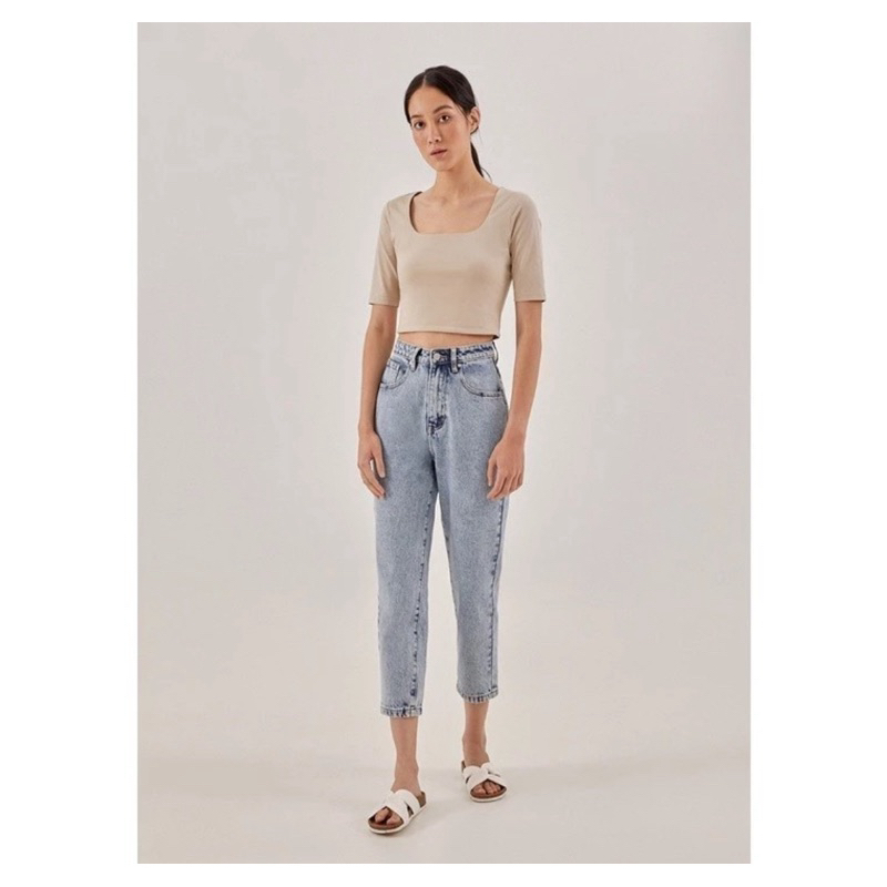 Love Bonito Celana Wanita Brilynn Denim Mom Jeans
