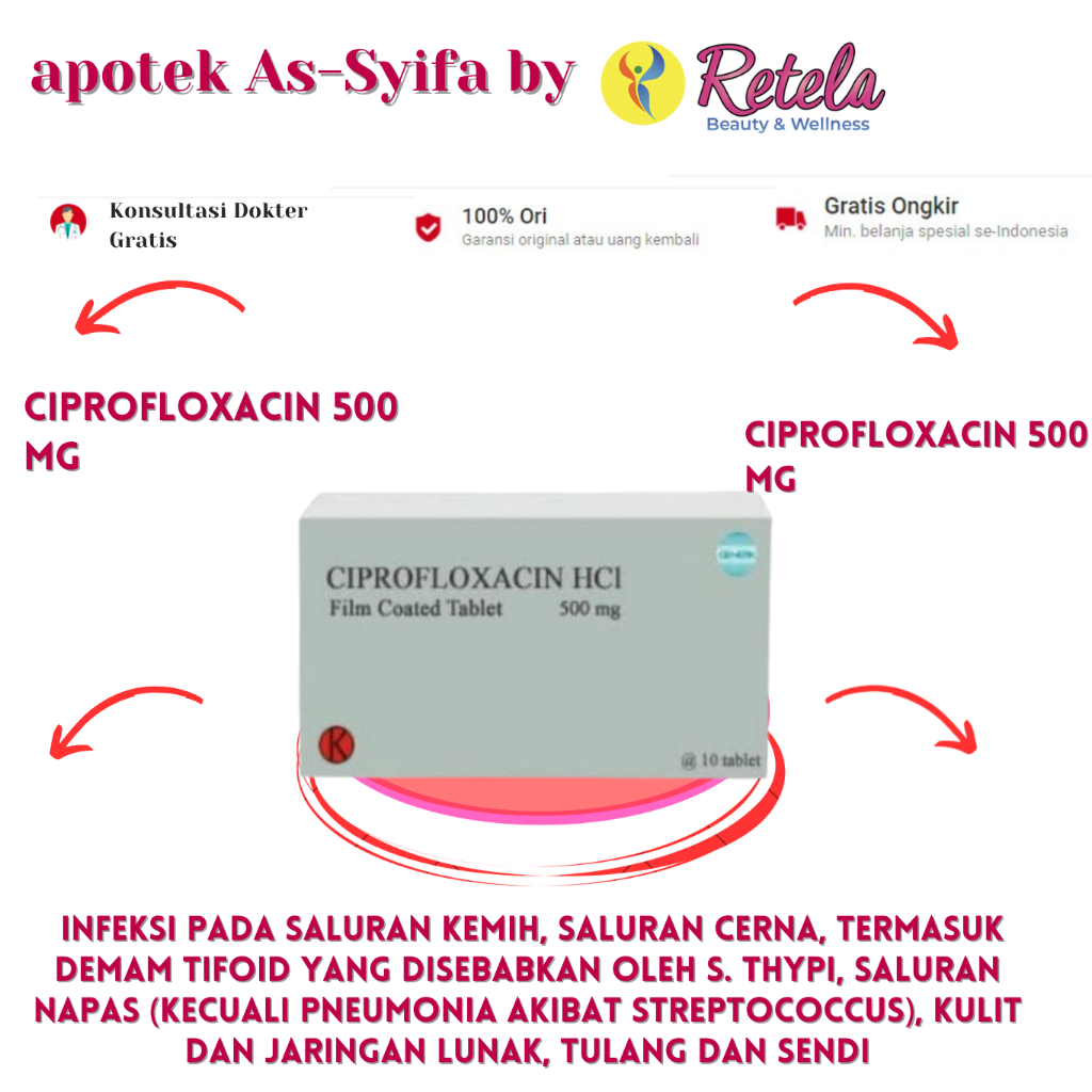 Ciprofloxacin 500 mg 10 Tablet