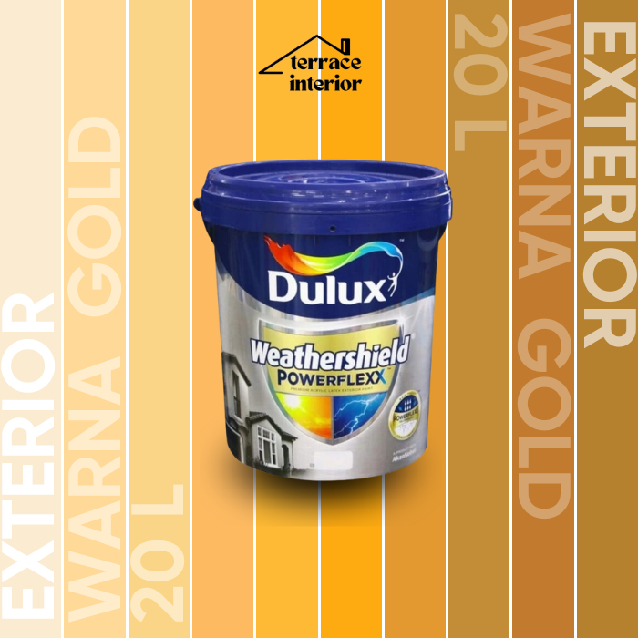 Cat Tembok Dulux Weathershield Powerflex Exterior 20 L Gold Gloss