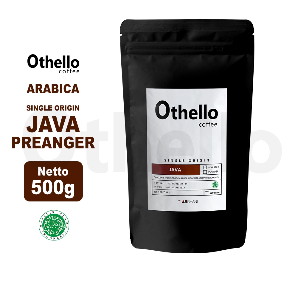 

Othello Coffee Arabica Single Origin Java Preanger 500 Gram Biji Kopi Bubuk Asli Arabika