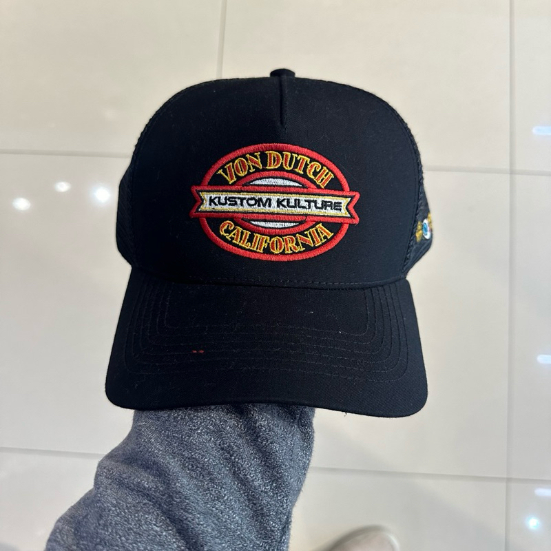 VONDUTCH topi hitam trucker NEW ORIGINAL 100%