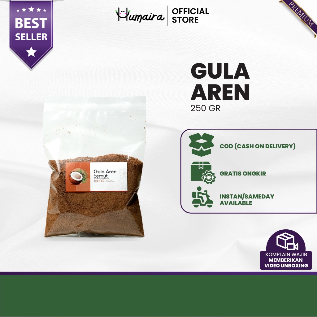 

Gula Aren Bubuk Organik 250 gr Organic Brown Sugar