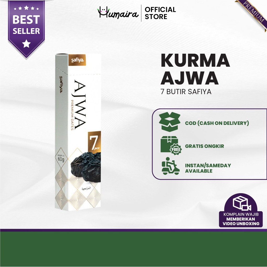 Kurma Ajwa 7 Butir Quality Premium Kurma Nabi Asli Madinah