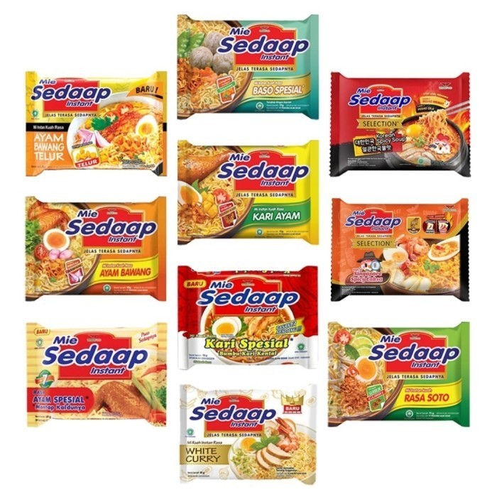 

MIE SEDAP INSTAN KUAH DAN GORENG ALL VARIANT