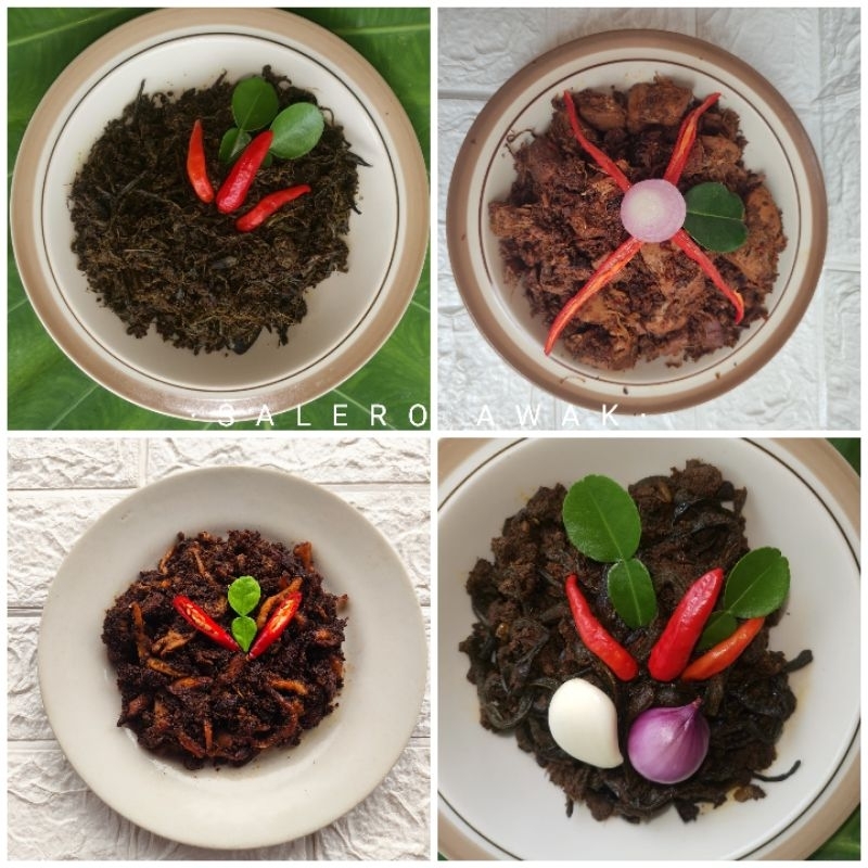 

SALERO AWAK oleh oleh makanan randang rendang sayur vegan vegetarian paku pakis kacang panjang nangka cubadak jamur tiram padang minang instan siap saji asli original