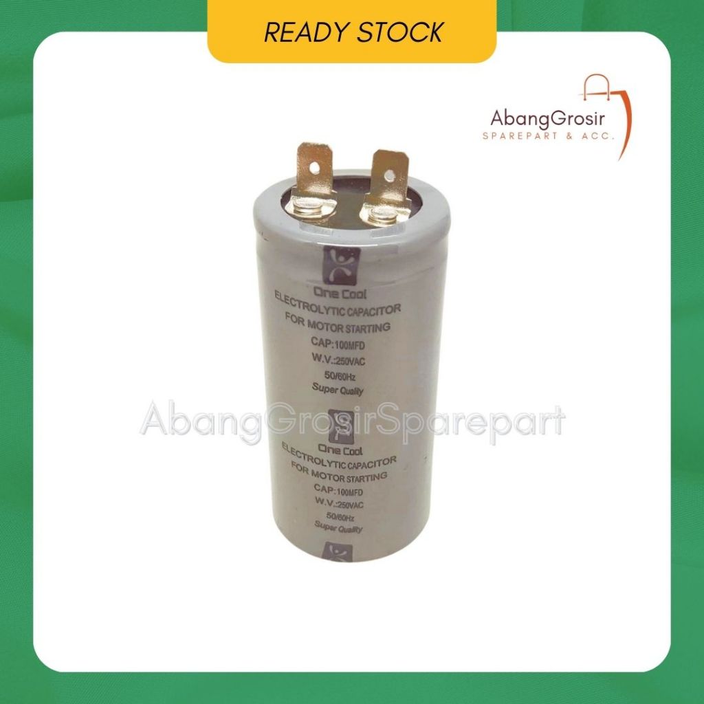 Kapasitor Starting 100 uf 250V - Sparepart Capacitor Starting AC 100 MFD