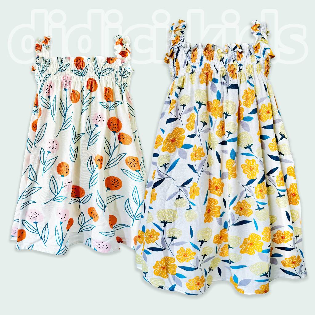 DIDICI KIDS - Dandelion Flower Smocked Dress by Milanella / Smocked Dress Anak / Smocked Rayon Anak
