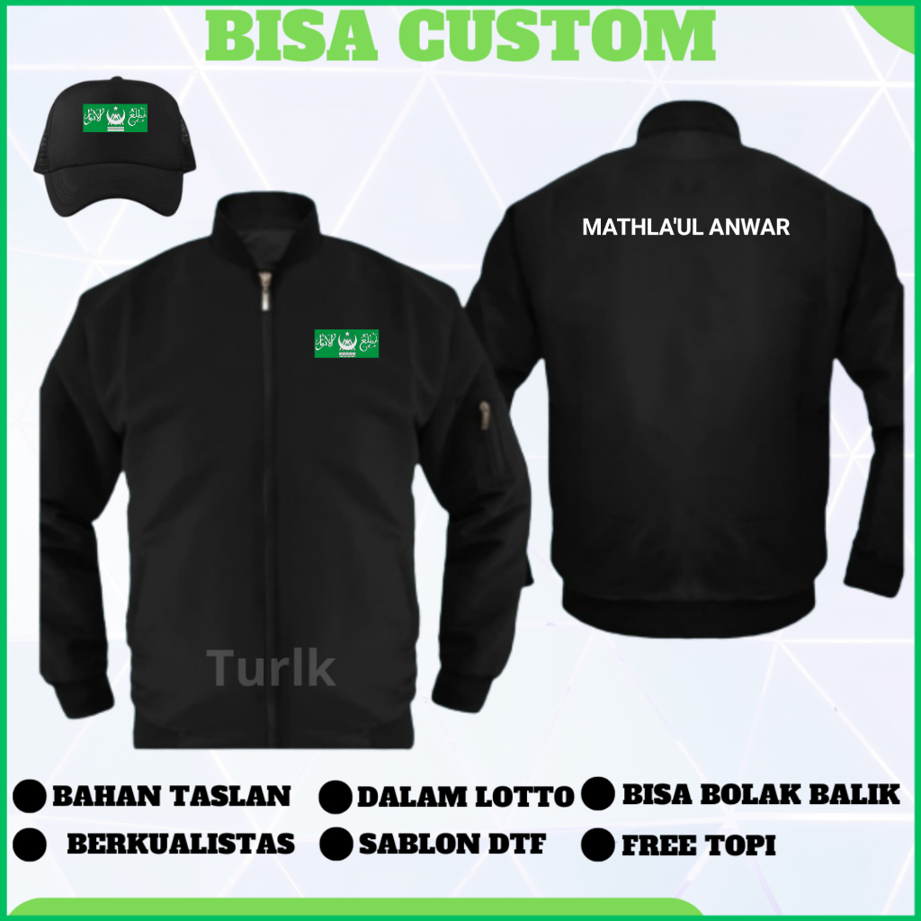 Jaket Mathlaul Anwar Jaket Mathla'ul Anwar Bomber Custom