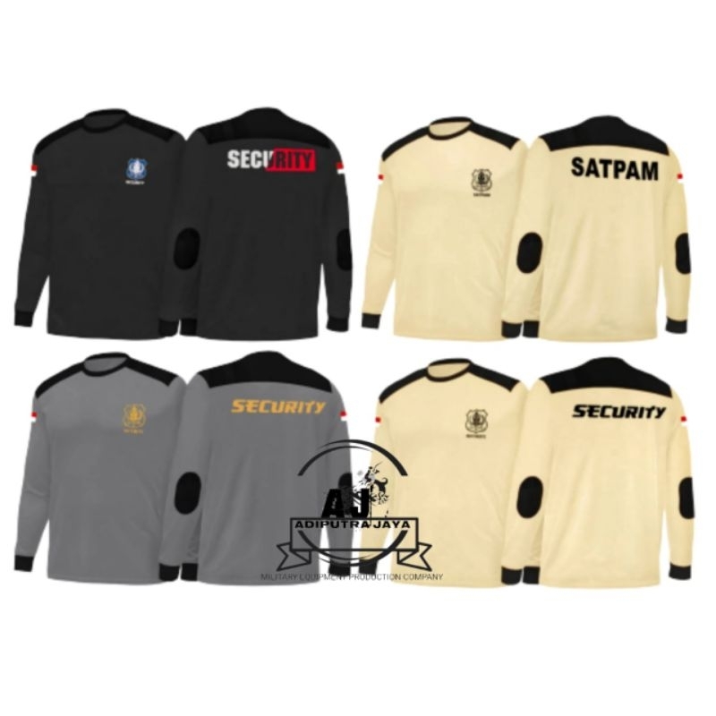 KAOS SECURITY LENGAN PANJANG BAJU SATPAM TERBARU Original [Terbaik]