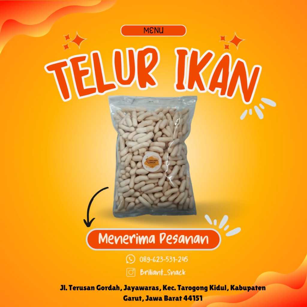 

Snack Telur Ikan Pilus Kapsul Original Gurih Renyah Briliant Snack