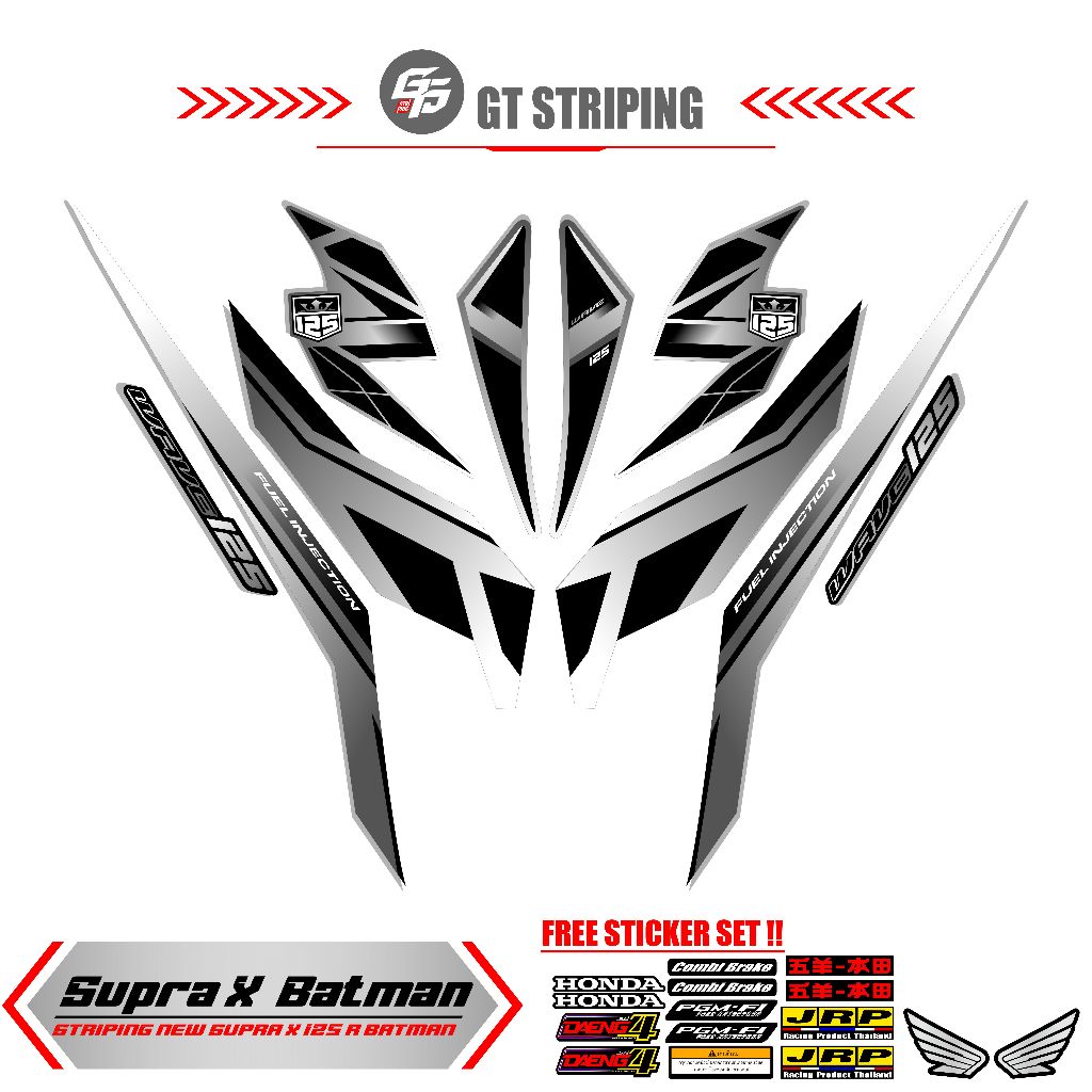 STIKER SUPRA X 125 BATMAN MTF 15 / STIKER STRIPING POLET SUPRA X 125 / SUPRA X / STRIPING SUPRA / ST