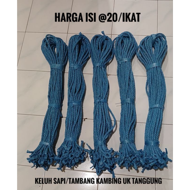 Tali tambang kambing,Tali keluh Sapi ukuran tangung 170cm isi 20tambang