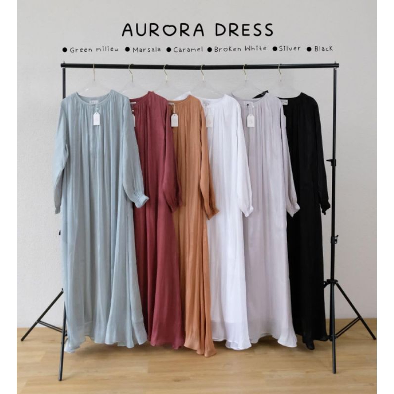 Aurora dress /sabina by selly/shimmer/gamis only/ready stok/siap kirim