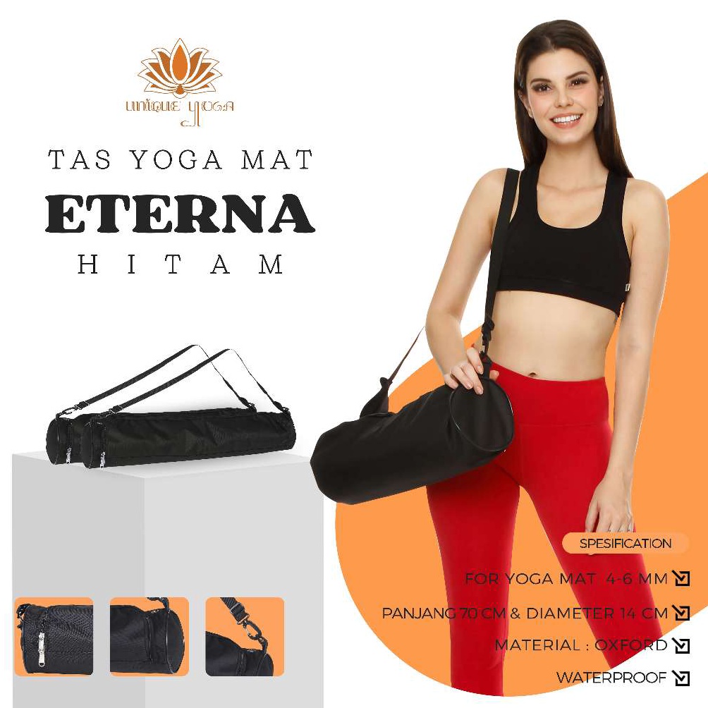 KODE V3V6 Tas Yoga  Tas Premium Unique Hitam  Tas Yoga Setara Lululemon  Tas Matras Yoga  Yoga Bag  
