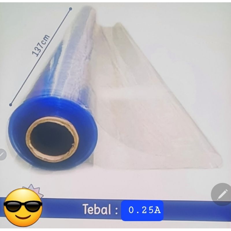 Plastik Mika Bening / Mika Lemas / Plastik Meja Meteran Tebal 0.25A