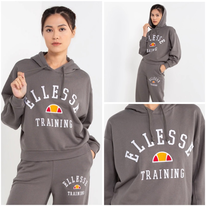 hoodie ellesse giovane crop hoodie dark grey originals bnwtip