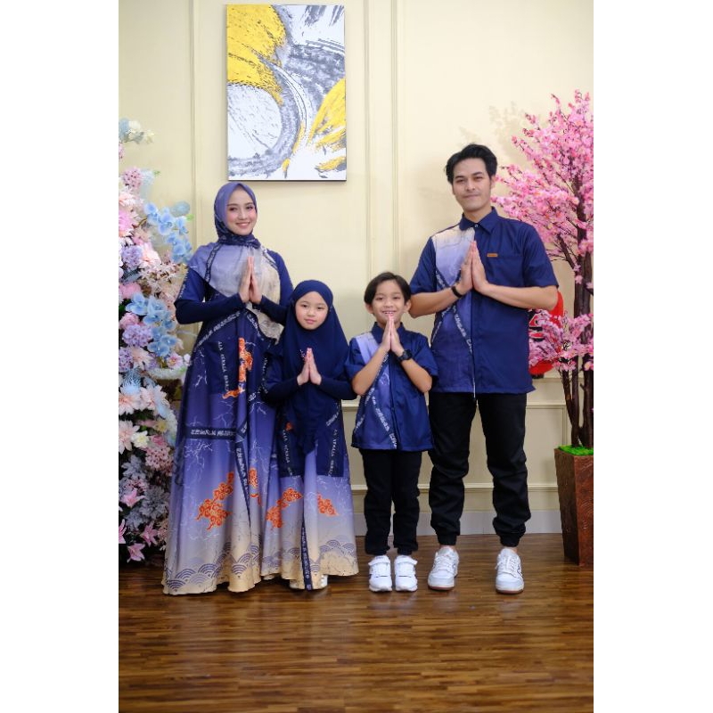 Ready new design and casual dress WIBU sarimbit by kemala hijabku