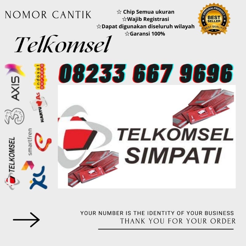 Nomor Cantik Telkomsel Seri ABAB 6969 9696