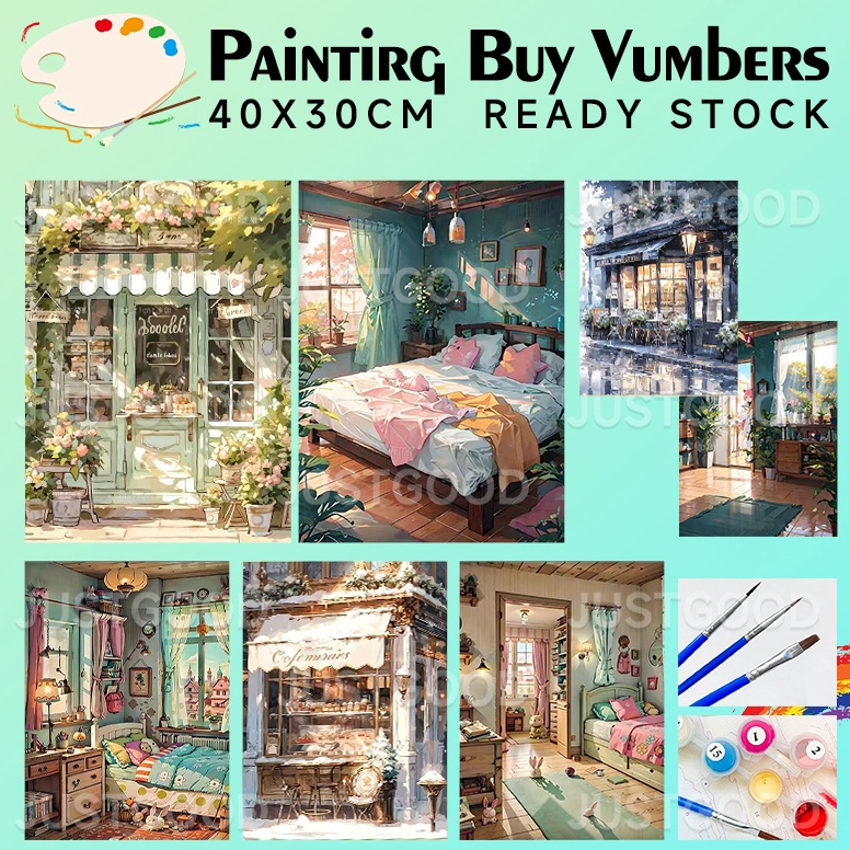 

KODE O6H5 Paint By Number 4 x 3 cm painting kit Oil Painting Acrylic Paint Decorative Painting Living Room Wall Painting