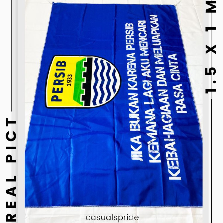 KODE T3F7 Bendera Flag Murah Persib Bandung Casuals Northernwall Bandung Death Brigade ukuran 15 x 1
