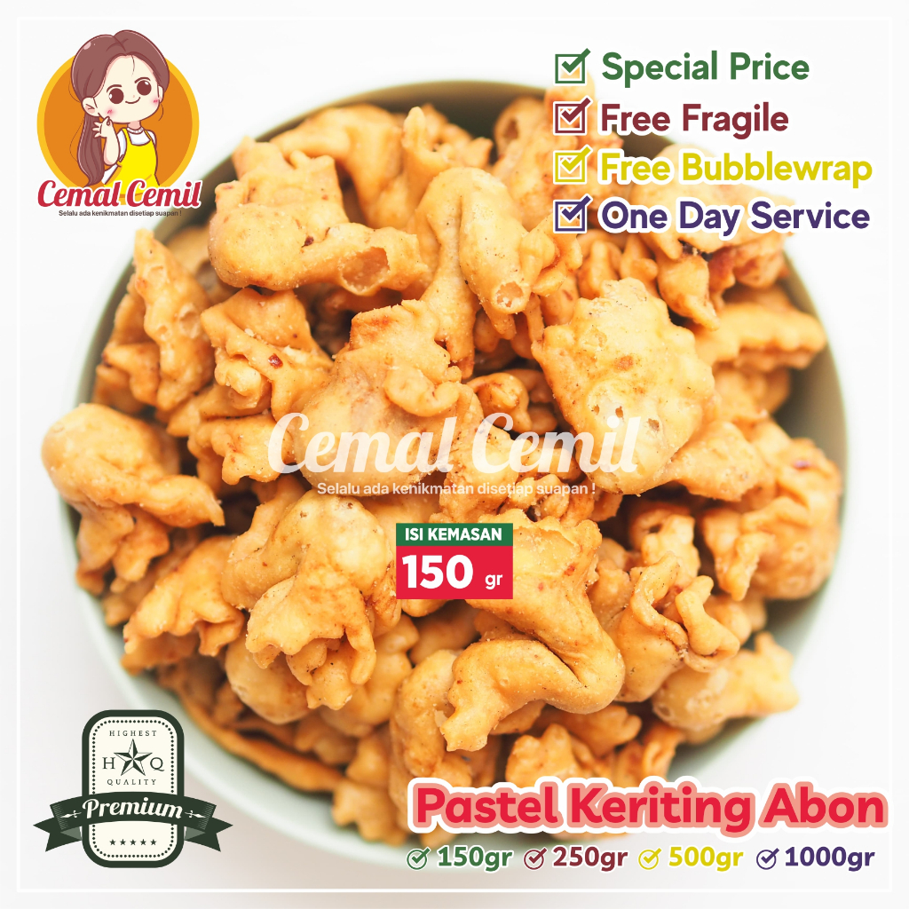 

Cemal Cemil : Pastel Keriting Abon 150gr-Snack/Cemilan/Camilan