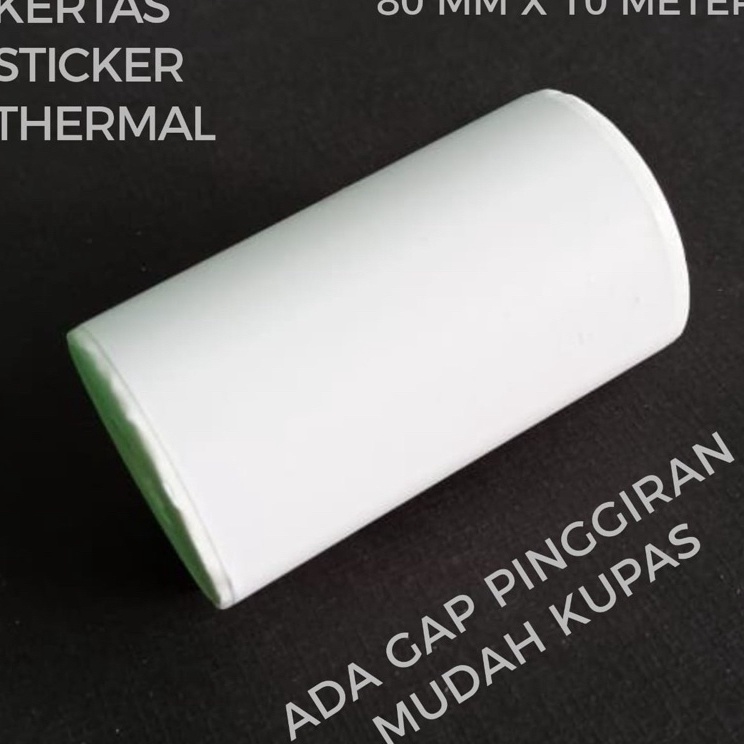 

Grosir Terupdate KERTAS STICKER THERMAL 8 MM x 1 Meter Continuous ada gap pinggiran mudah kupas cocok untuk printer Label 8mm continuous paper COCOK UNTUK RESI MARKETPLACE