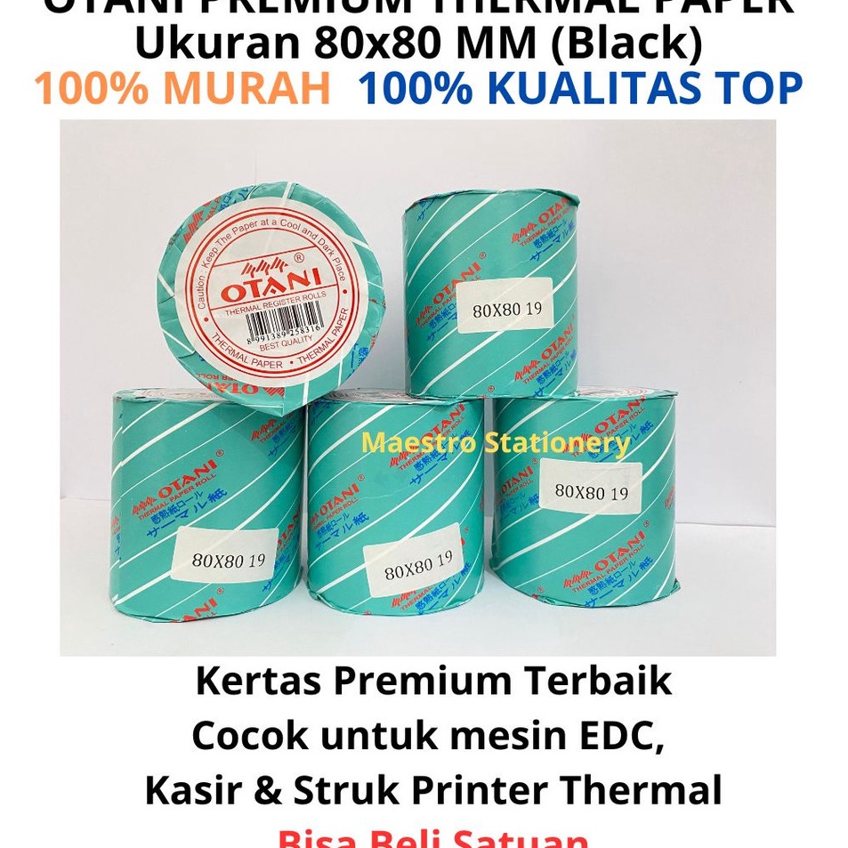 

Grosir Gembira Kertas Struk Thermal Kasir Otani 8 x 8 Paper Struk Termal