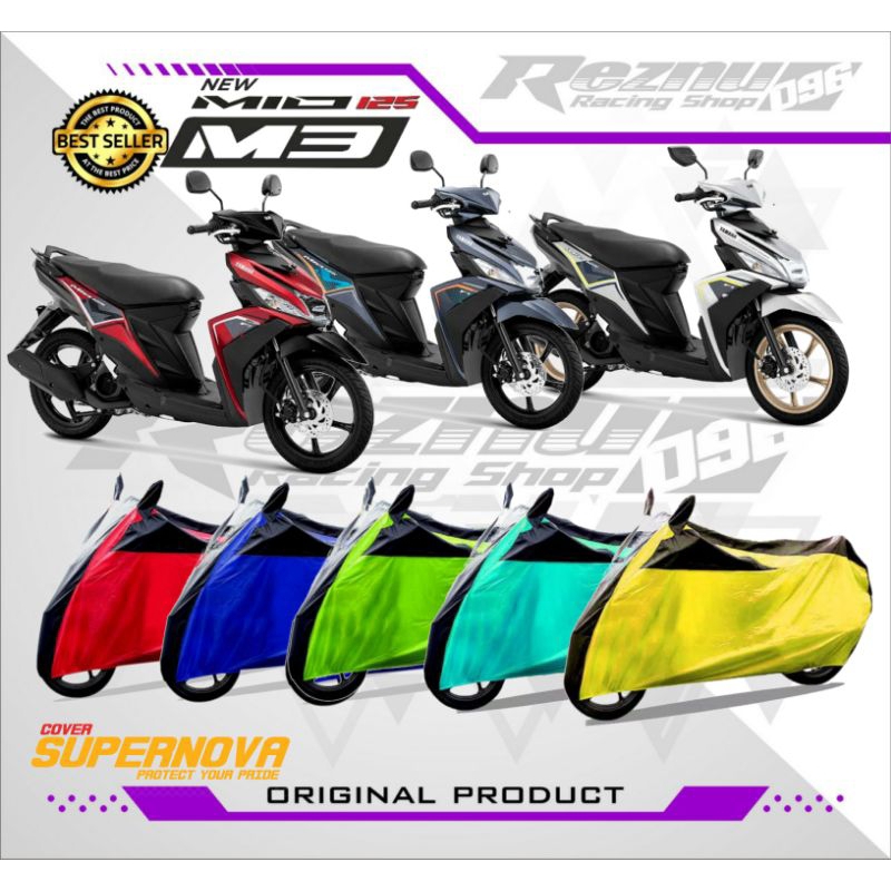 body cover motor Mio M3 bahan anti air waterproof