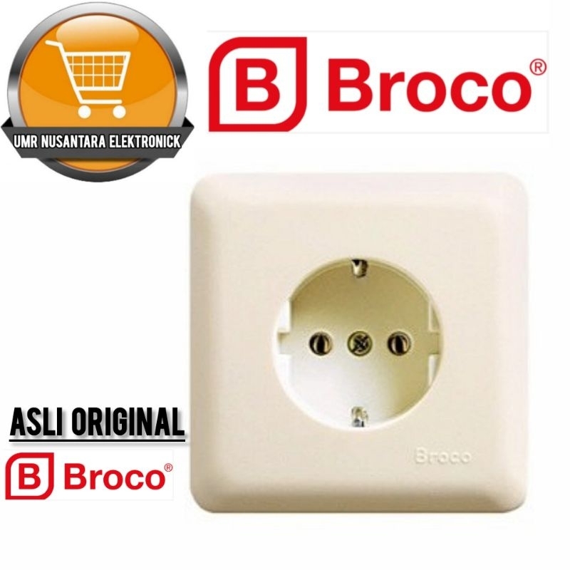 STOP KONTAK DINDING ASLI ORIGINAL BROCO